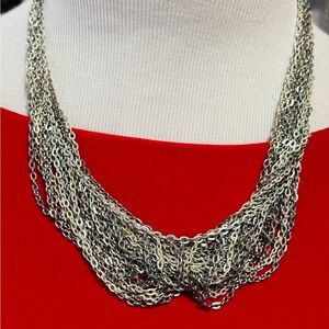 Chic Layered Silver Necklace